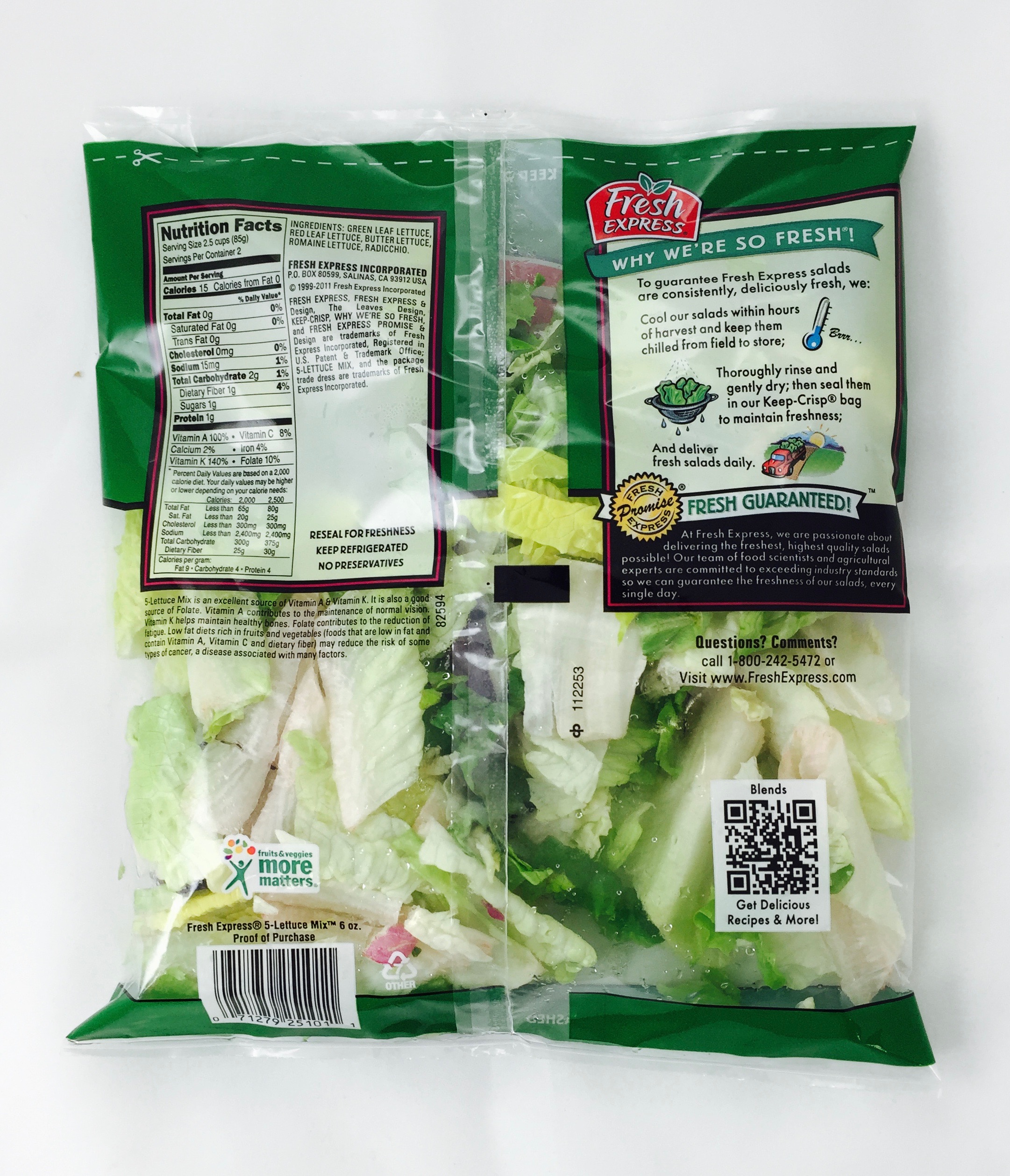 Fresh Express 5Lettuce Mix, 12 oz La Comprita